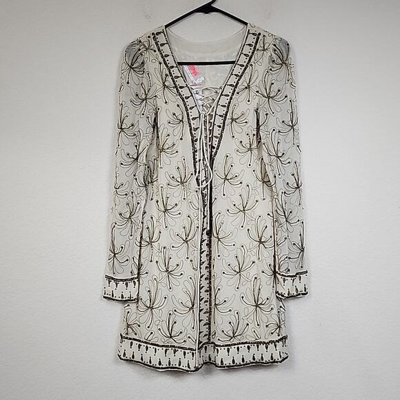 NWT Free People Sicily Beaded Embellished Size 6 Dress - Picture 8 of 12